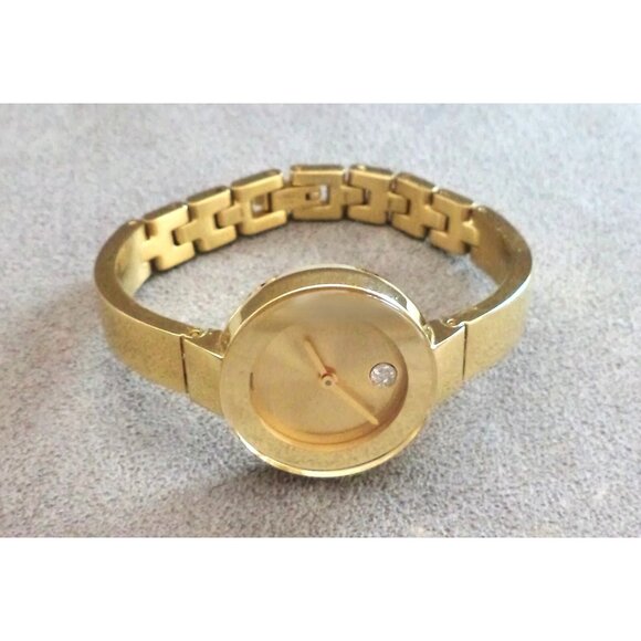 MOVADO BOLD Ladies BRACELET WATCH New Battery WORKING BOX Booklet XLinks Unworn - Picture 6 of 9